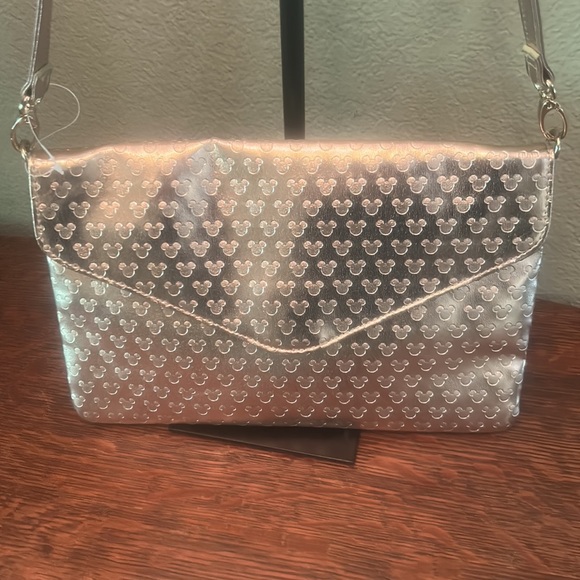 Disney Parks Mickey Mouse Rose Gold Shoulderbag/Clutch - Picture 2 of 11